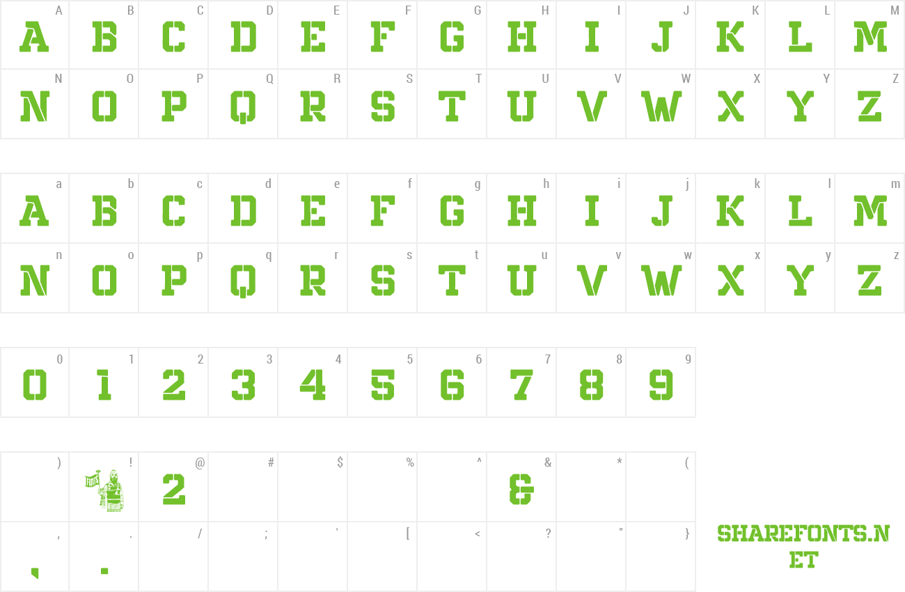 Font Northern Army preview